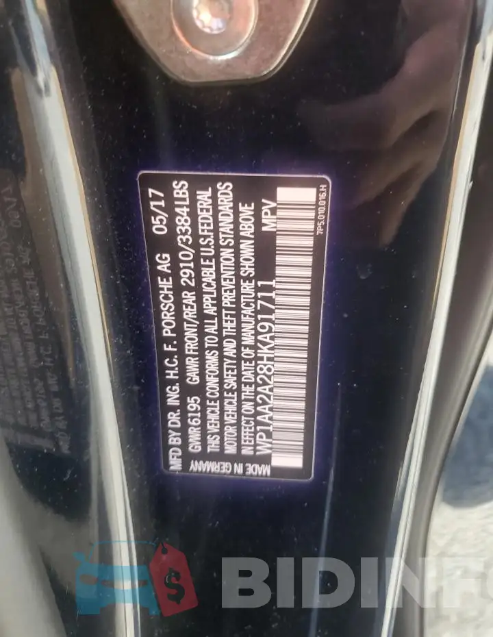 WP1AA2A28HKA91711 Photo# 14