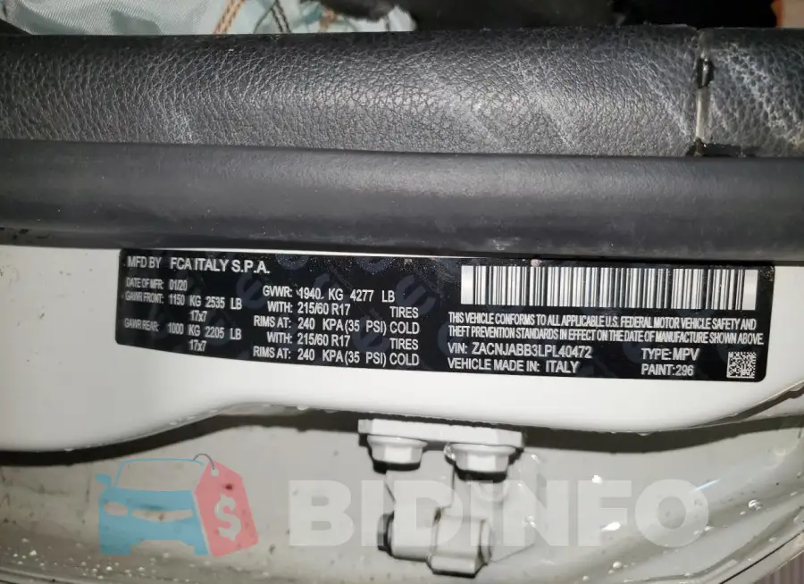 ZACNJABB3LPL40472 Photo# 12