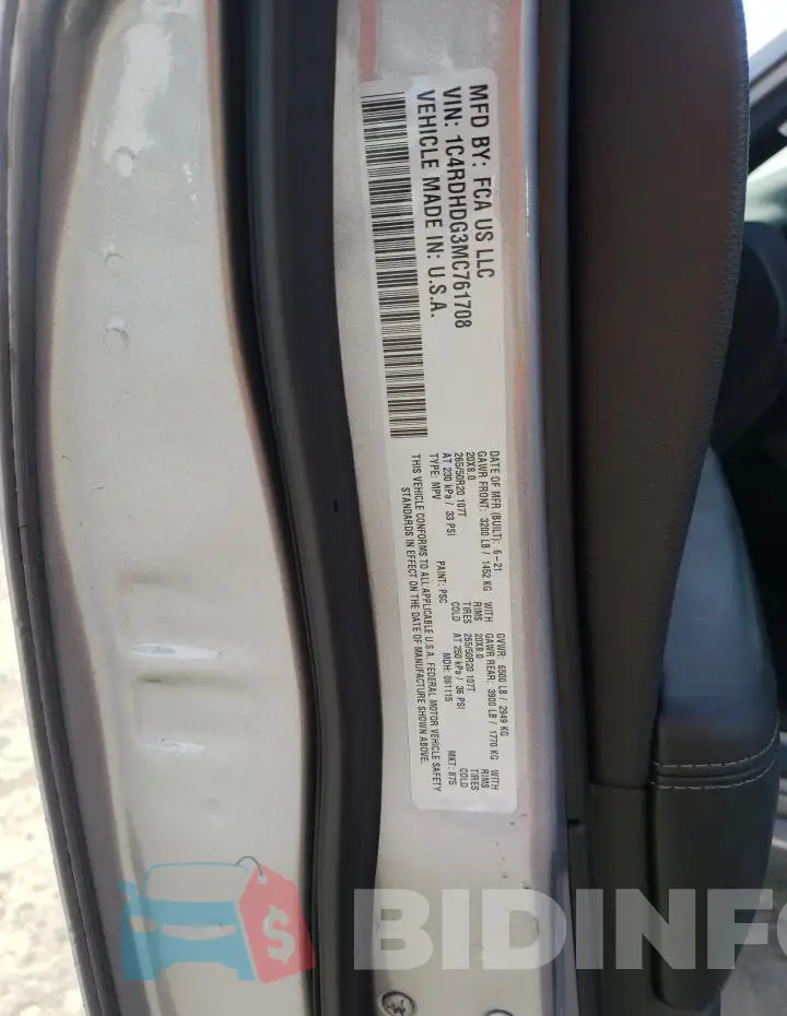 1C4RDHDG3MC761708 Photo# 13