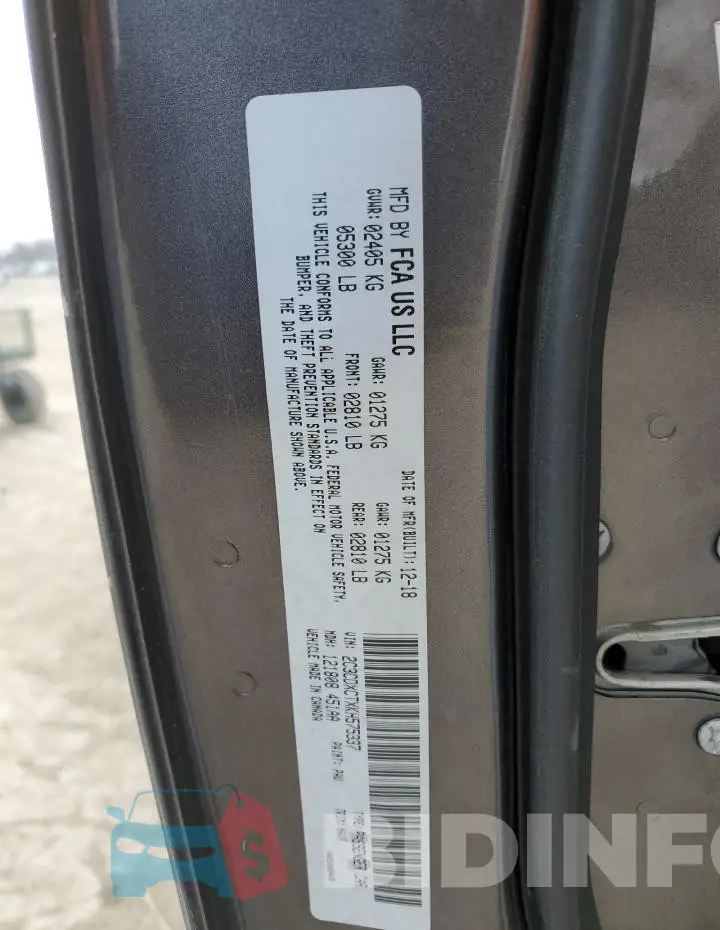 2C3CDXCTXKH575337 Photo# 12