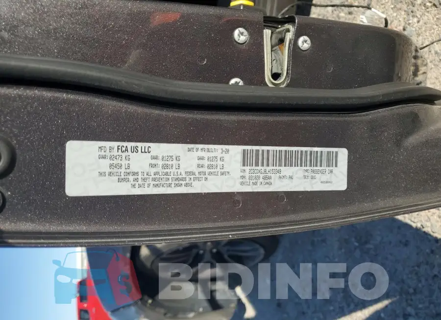 2C3CDXGJ8LH153349 Photo# 12