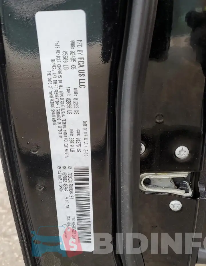 2C3CDXL99KH604184 Photo# 12