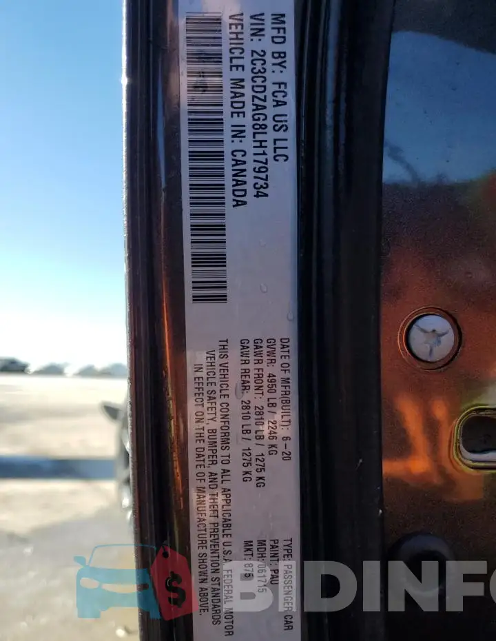 2C3CDZAG8LH179734 Photo# 13