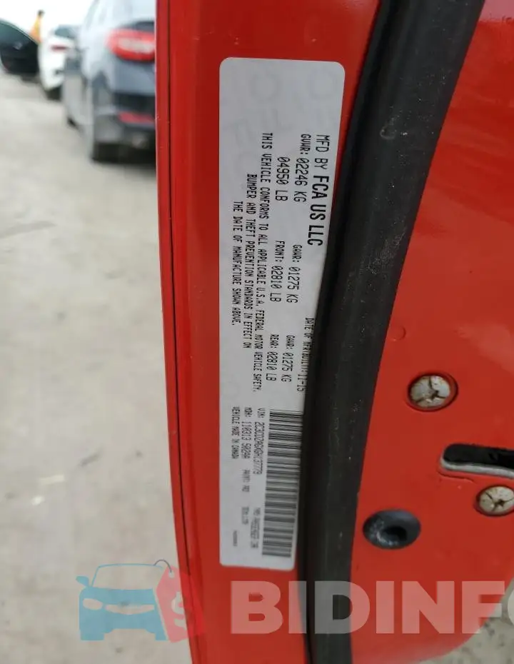 2C3CDZAGXGH137779 Photo# 12