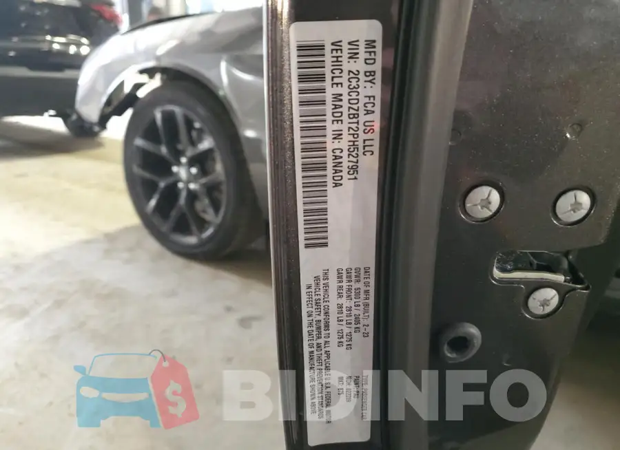 2C3CDZBT2PH527951 Photo# 12