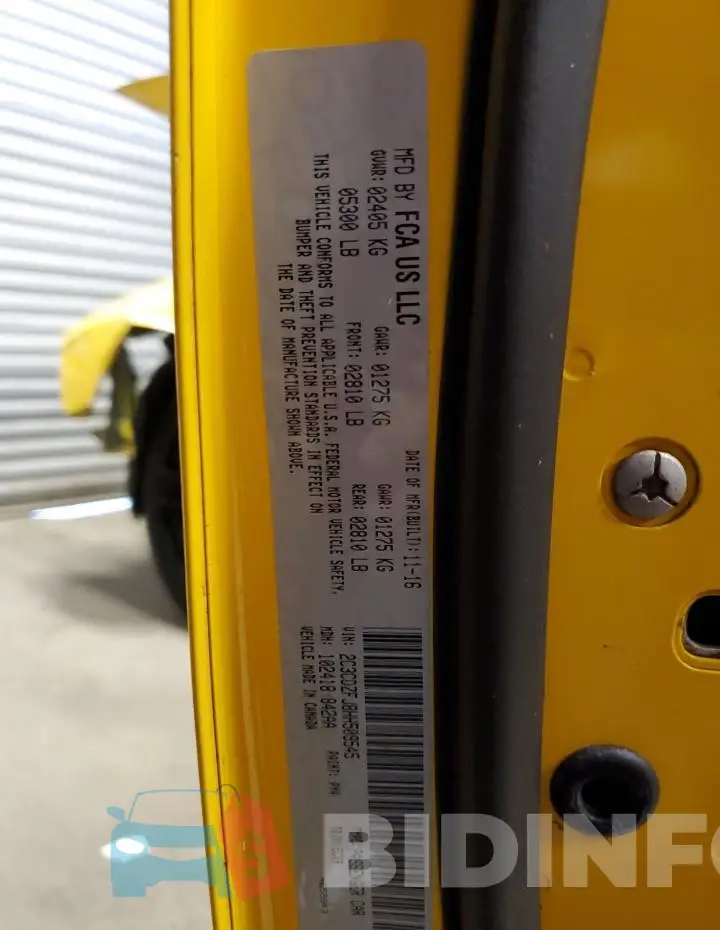 2C3CDZFJ8HH509545 Photo# 13