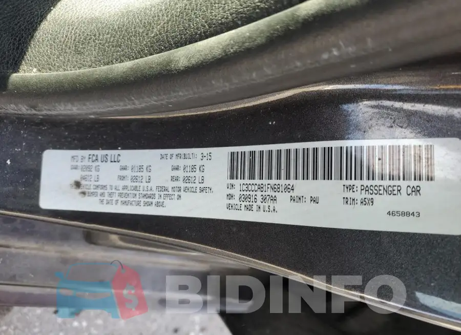 1C3CCCAB1FN681064 Photo# 13