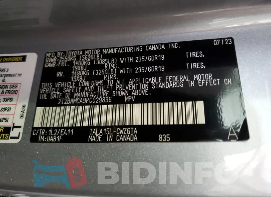2T2BAMCA9PC029896 Photo# 13