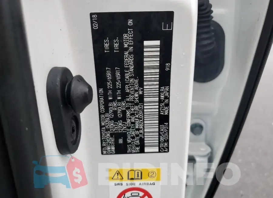 JTJBJRBZXJ2091321 Photo# 13