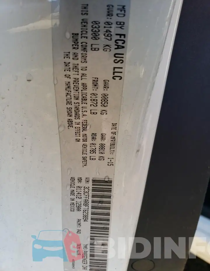 3C3CFFAR8FT623894 Photo# 12