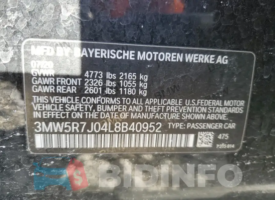 3MW5R7J04L8B40952 Photo# 12