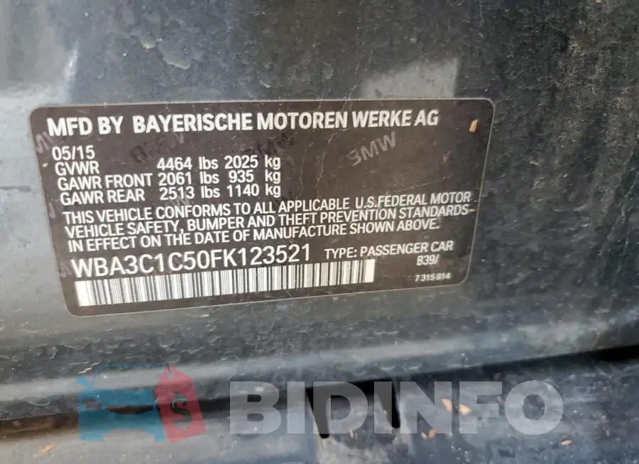 WBA3C1C50FK123521 Photo# 12