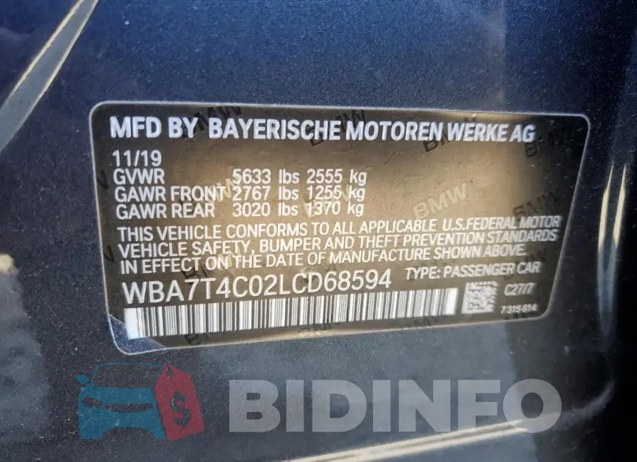 WBA7T4C02LCD68594 Photo# 12