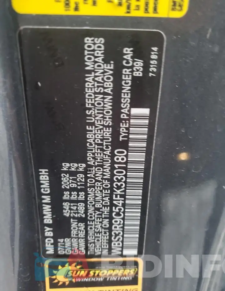 WBS3R9C54FK330180 Photo# 13