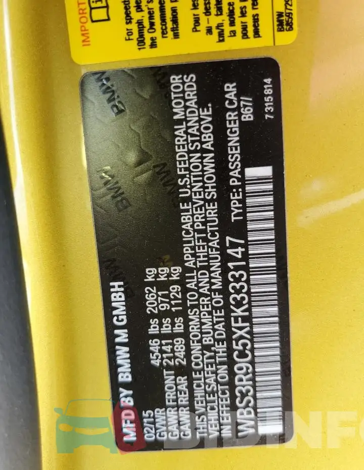 WBS3R9C5XFK333147 Photo# 12