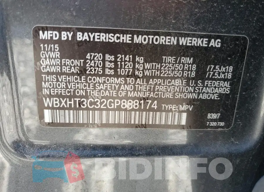 WBXHT3C32GP888174 Photo# 13