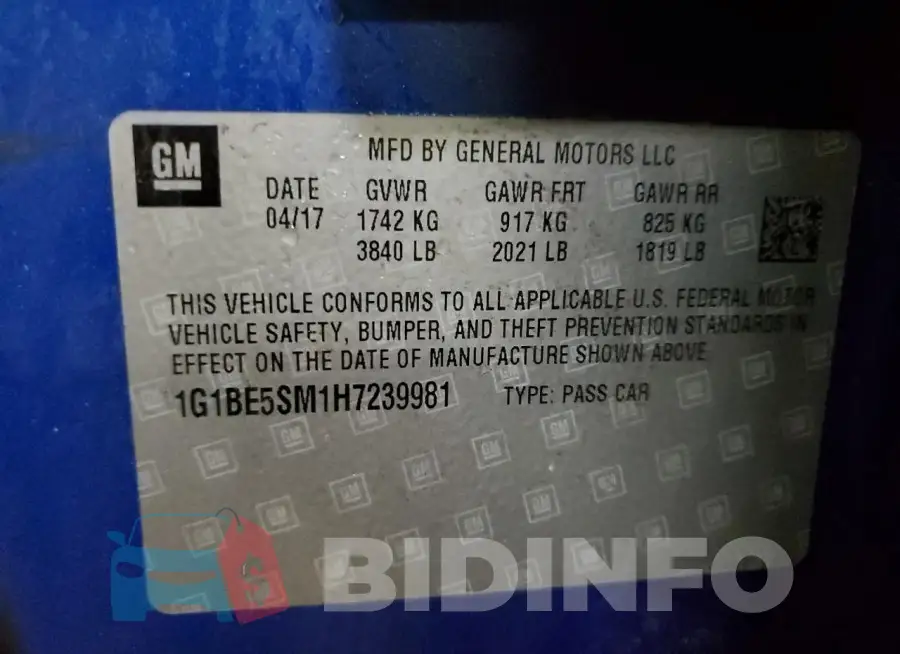 1G1BE5SM1H7239981 Photo# 12