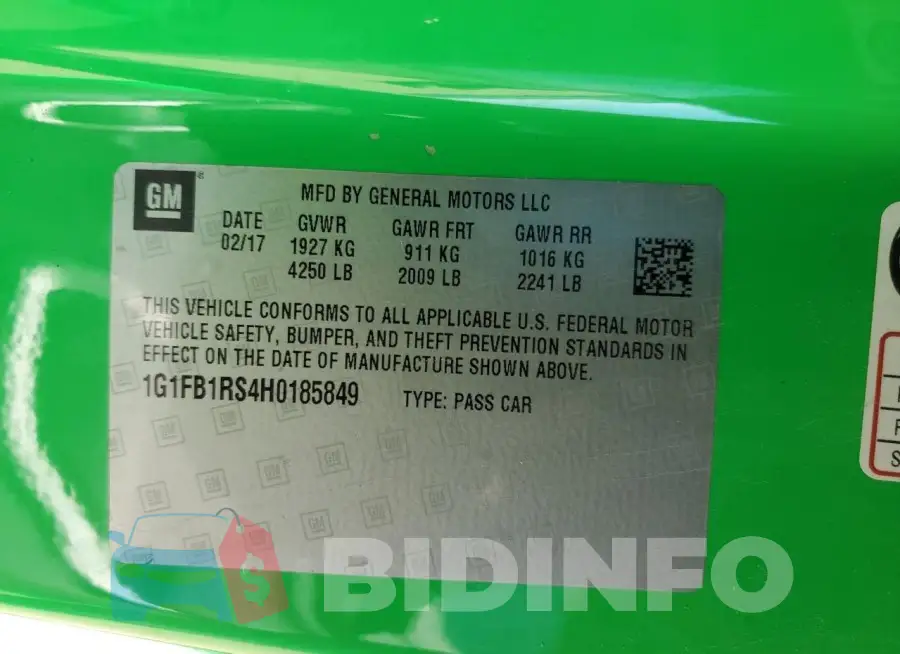 1G1FB1RS4H0185849 Photo# 13