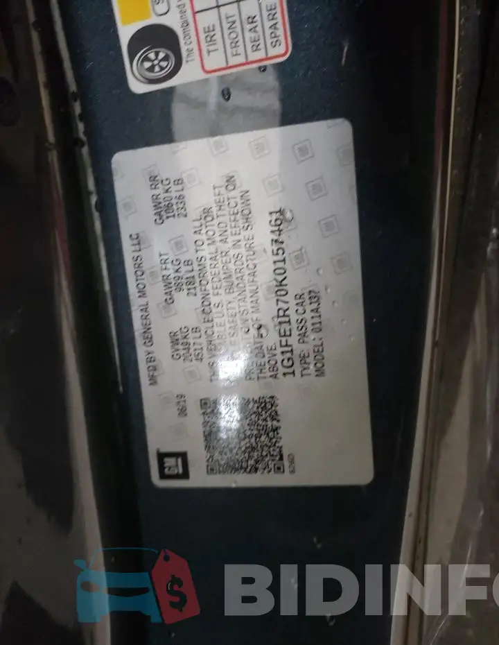 1G1FE1R70K0157461 Photo# 12