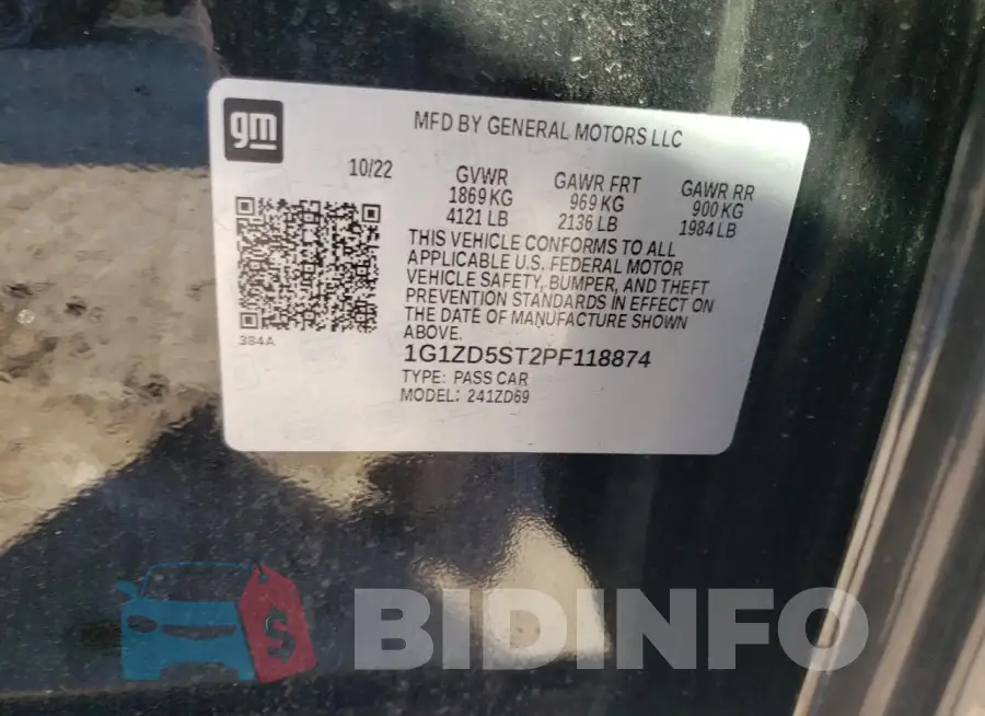 1G1ZD5ST2PF118874 Photo# 12