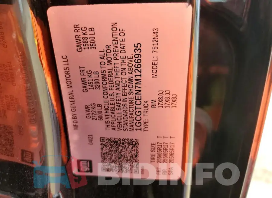 1GCGTCEN7M1266935 Photo# 12