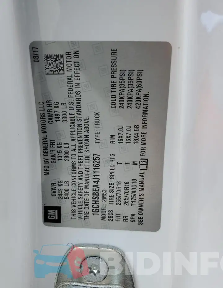 1GCHSBEA4J1116257 Photo# 13