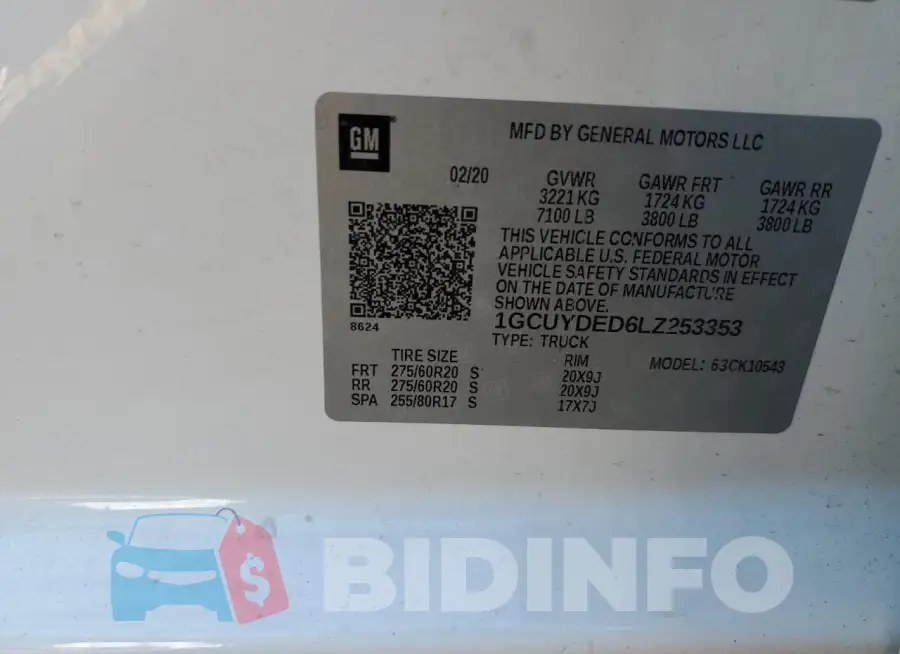 1GCUYDED6LZ253353 Photo# 13