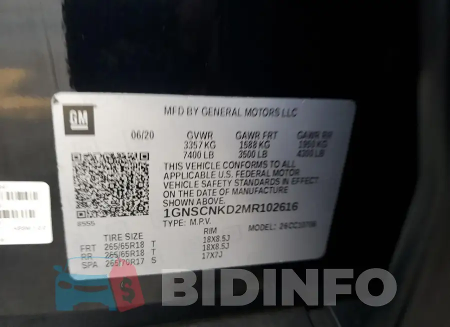 1GNSCNKD2MR102616 Photo# 12