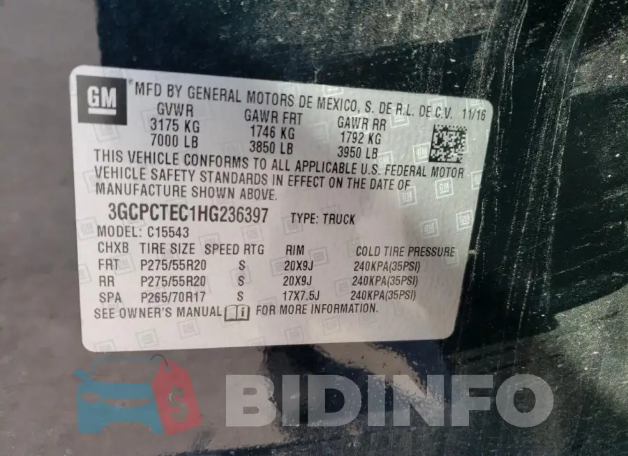 3GCPCTEC1HG236397 Photo# 12