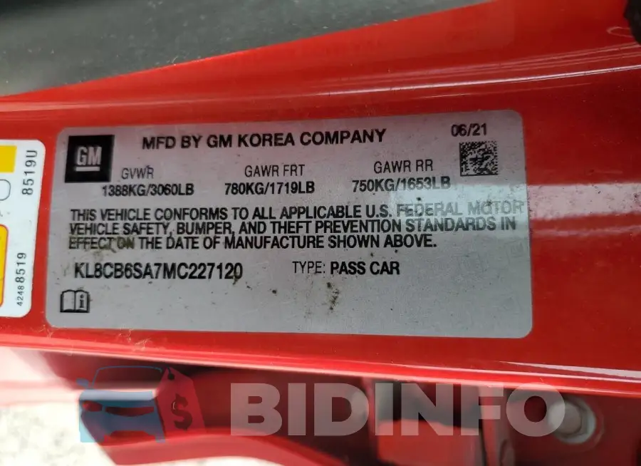 KL8CB6SA7MC227120 Photo# 12