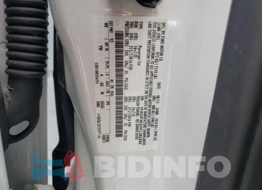 1FADP3K2XFL382242 Photo# 12