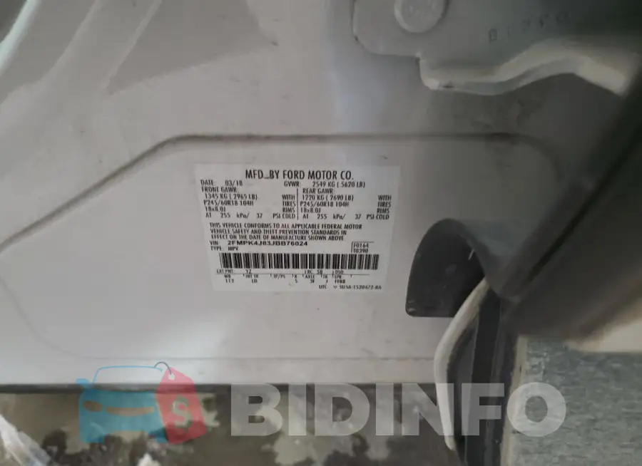 2FMPK4J83JBB76024 Photo# 13