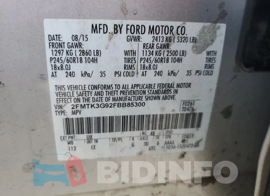 2FMTK3G92FBB85300 Photo# 13