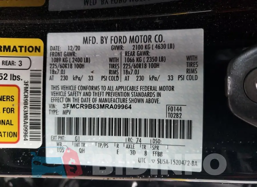 3FMCR9B63MRA09964 Photo# 13