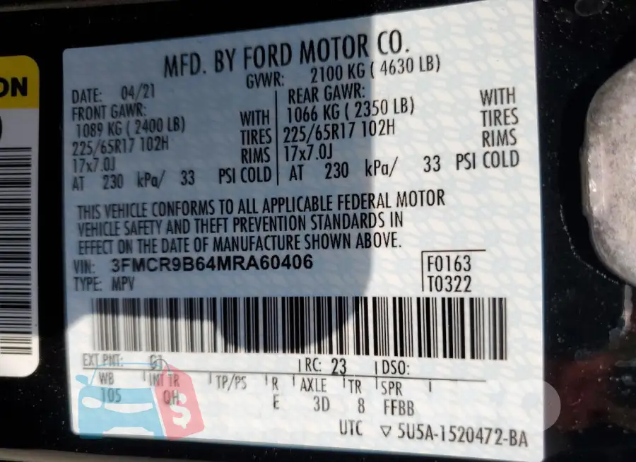 3FMCR9B64MRA60406 Photo# 13
