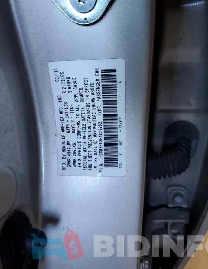 1HGCR3F83FA025982 Photo# 12