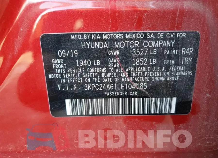 3KPC24A61LE104185 Photo# 12