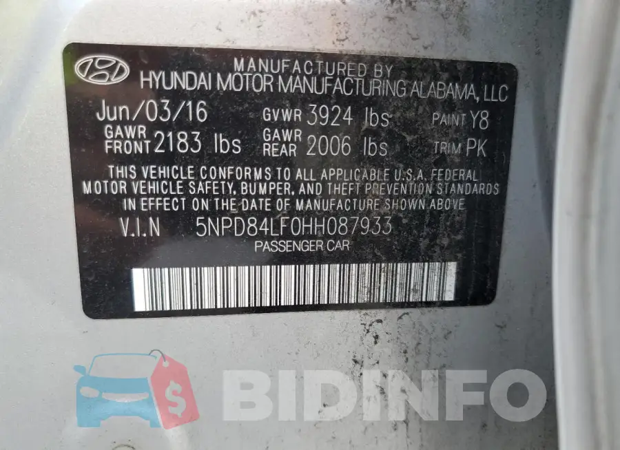 5NPD84LF0HH087933 Photo# 12