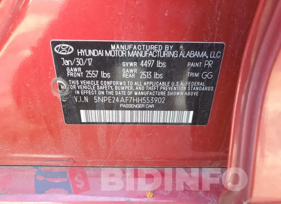 5NPE24AF7HH553902 Photo# 12