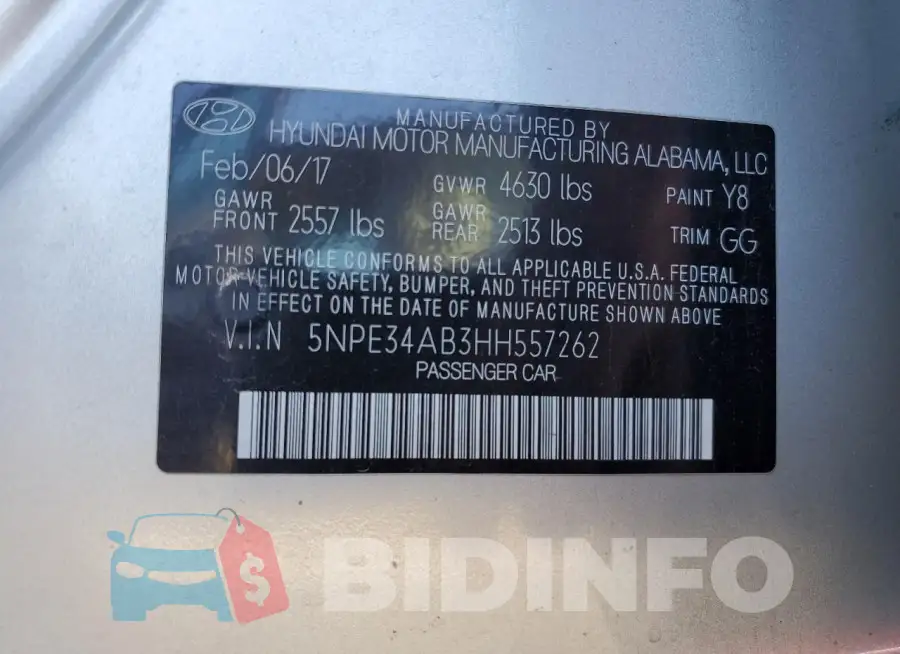 5NPE34AB3HH557262 Photo# 12