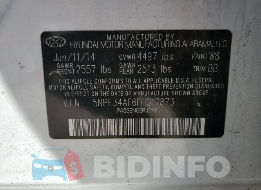 5NPE34AF6FH017873 Photo# 12