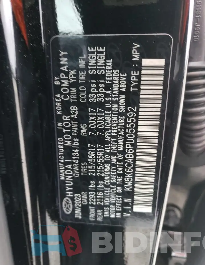 KM8K6CAB6PU055592 Photo# 12