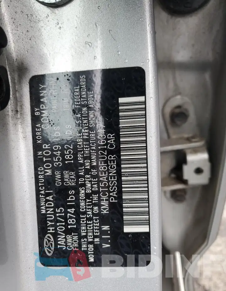 KMHCT5AE8FU216347 Photo# 12