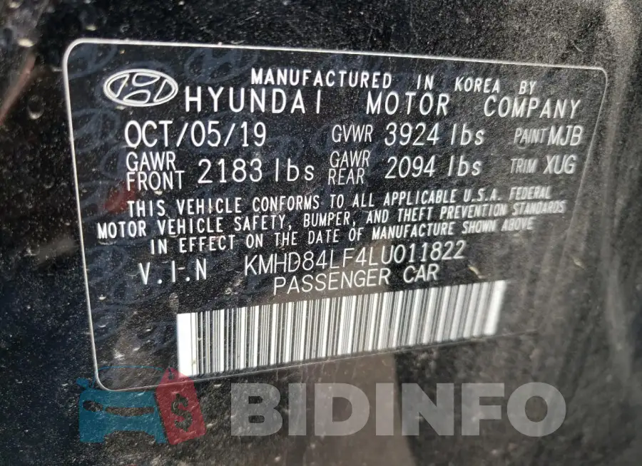 KMHD84LF4LU011822 Photo# 13