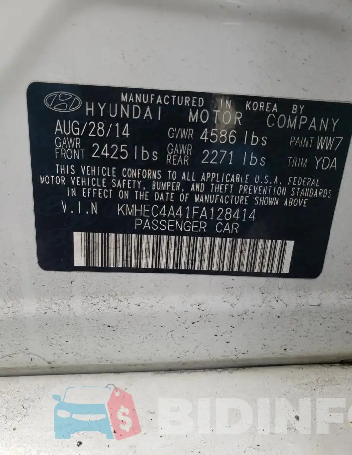 KMHEC4A41FA128414 Photo# 13