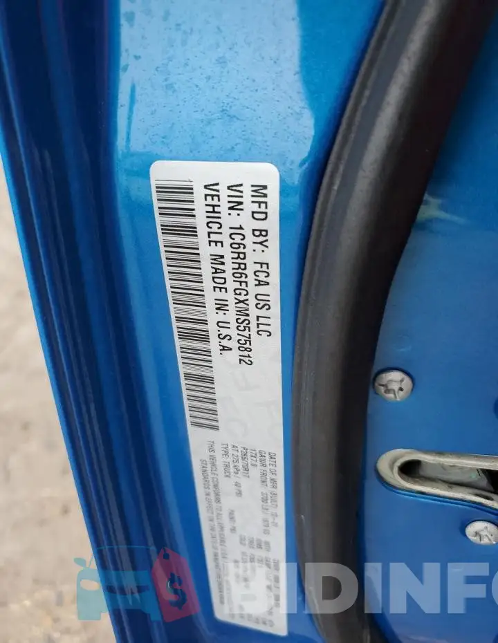 1C6RR6FGXMS575812 Photo# 12