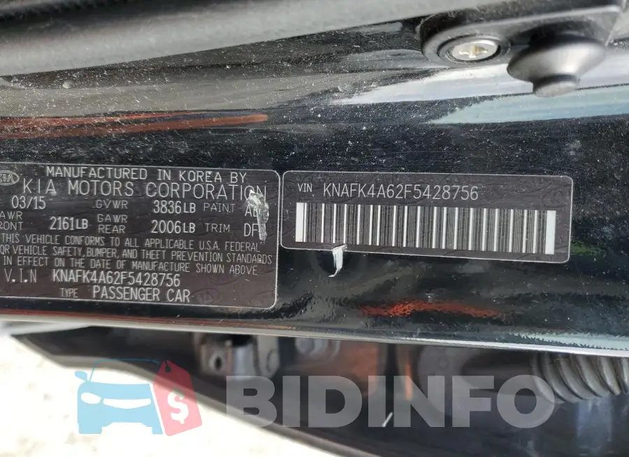 KNAFK4A62F5428756 Photo# 12