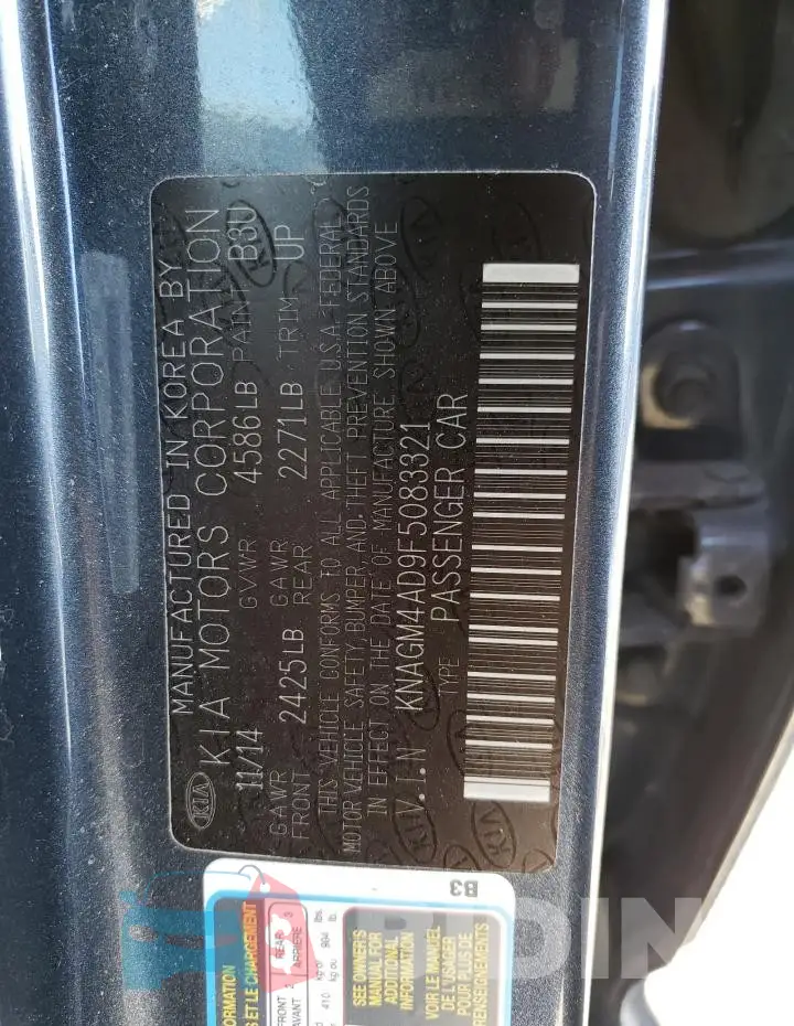 KNAGM4AD9F5083321 Photo# 12