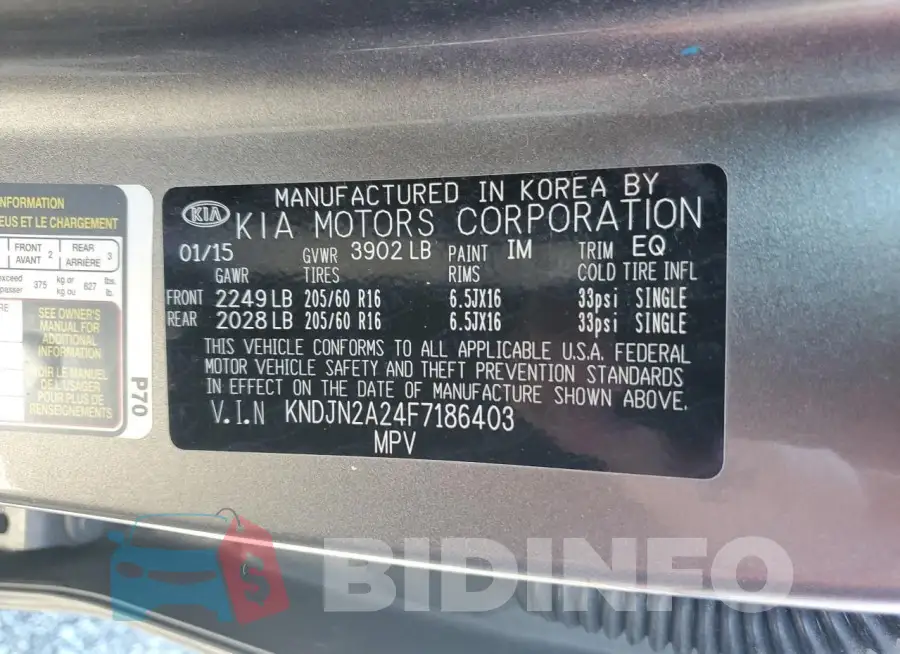 KNDJN2A24F7186403 Photo# 13