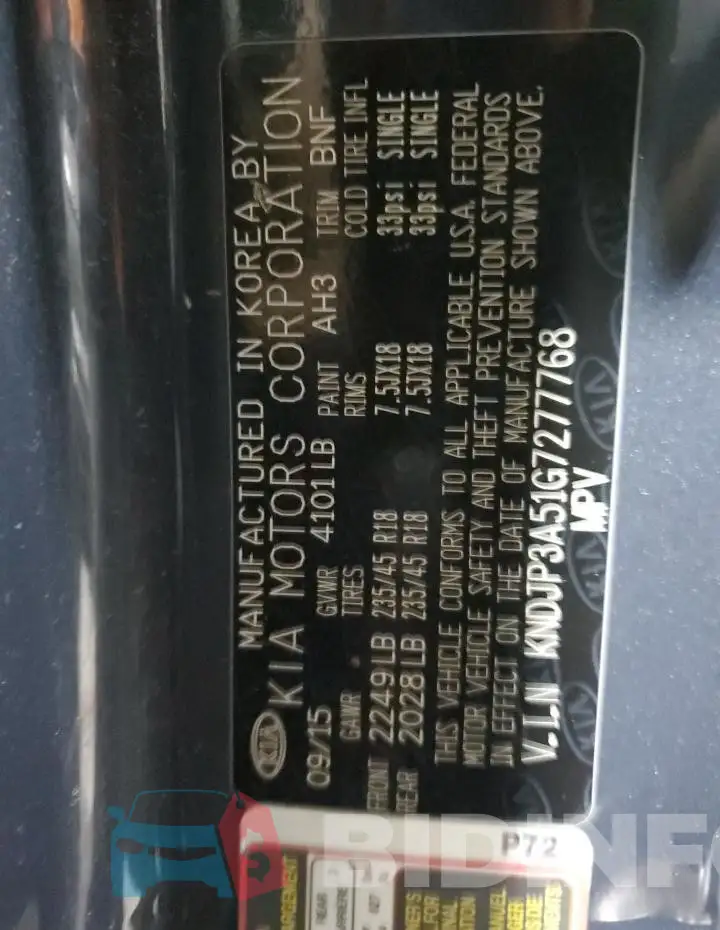 KNDJP3A51G7277768 Photo# 12